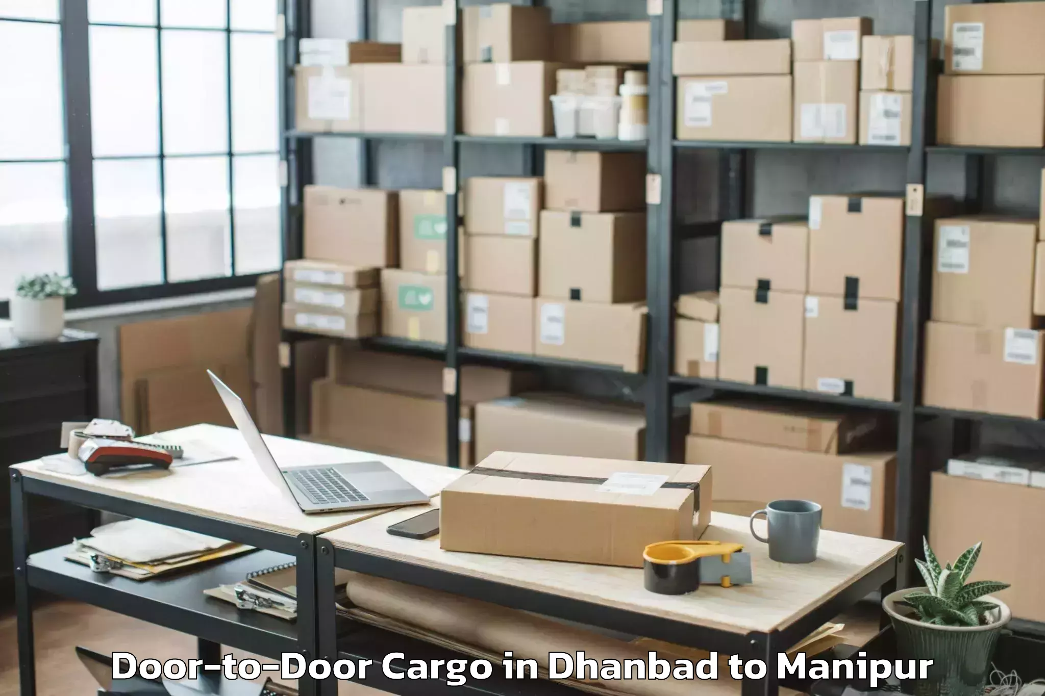 Top Dhanbad to Wangjing Door To Door Cargo Available